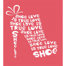 Woman Shoes Coral Words Duvet Cover Set