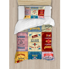 Motivational Composition Duvet Cover Set