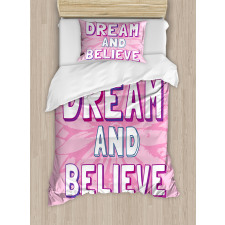 Motivational Phrases Duvet Cover Set