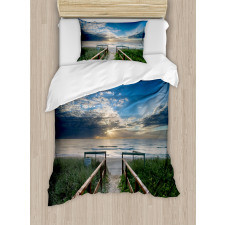 Pathway to Sea Swimming Duvet Cover Set