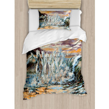 Retro Surreal Horses Duvet Cover Set