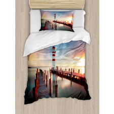 Clouds Sunset at Sea Duvet Cover Set