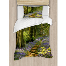 Path Between Bluebells Duvet Cover Set