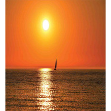 Sailboat Sea Sunrise Duvet Cover Set