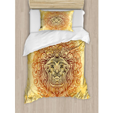 Lion Zodiac Astrology Duvet Cover Set