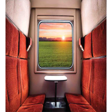 Window Railroad Travel Duvet Cover Set