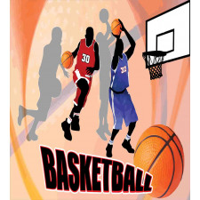 Vintage Basketball Art Duvet Cover Set