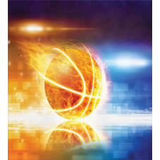 Burning Basketball Art Duvet Cover Set