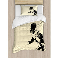 Rugby Player in Action Duvet Cover Set
