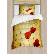 Poppy Flowers Bohemian Duvet Cover Set