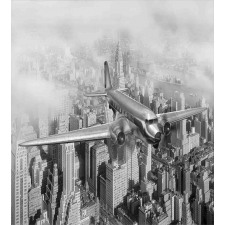Flying Plane on New York Duvet Cover Set