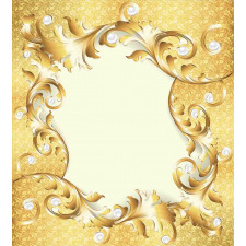 Golden Floral Ornament Duvet Cover Set