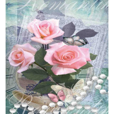 Vintage Rose Romance Duvet Cover Set