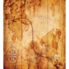 Treasure Map Compass Duvet Cover Set