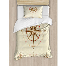 Compass Nautical Retro Duvet Cover Set