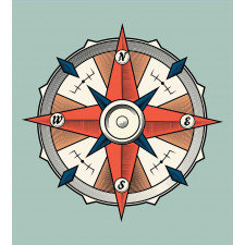 Cruise Compass Grunge Duvet Cover Set