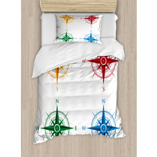 Colorful Compasses Duvet Cover Set