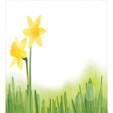 Daffodils with Grass Duvet Cover Set