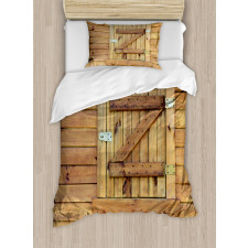 Grunge Wooden Shutters Duvet Cover Set