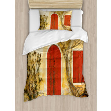 Aged Doors Tuscan House Duvet Cover Set