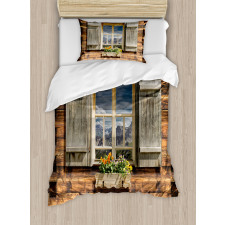 View from Mountain Hut Duvet Cover Set