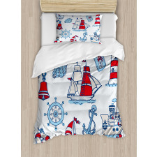 Cartoon Nautical Duvet Cover Set