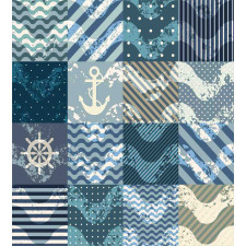 Anchor Grunge Naval Duvet Cover Set