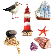 Lighthouse Seagull Duvet Cover Set