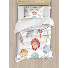 Seashells Exotic Animals Duvet Cover Set