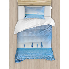 Sailing Boat on Ocean Duvet Cover Set