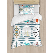 Marine Collage Duvet Cover Set