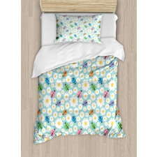 Daisies and Ladybugs Duvet Cover Set