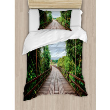 Wooden Bridge Exotic Duvet Cover Set