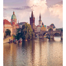Prague River and Bridge Duvet Cover Set