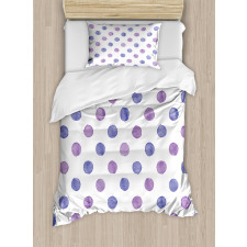 Watercolor Polka Dots Duvet Cover Set