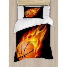 Basketball Fire Shoot Duvet Cover Set