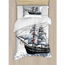 Columbus Ship Sailing Duvet Cover Set