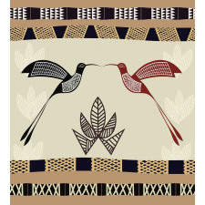 Bamboo Leaf Birds Art Duvet Cover Set