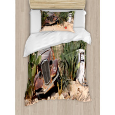 Rusty Broken Car Duvet Cover Set