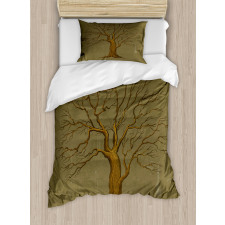 Old Paper Effect Vintage Duvet Cover Set