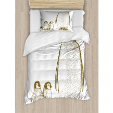 King and Baby Penguin Duvet Cover Set