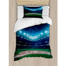 Baseball Stadium Night Duvet Cover Set