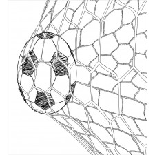 Soccer Ball in Net Duvet Cover Set
