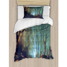 Mystic Dark Forest Duvet Cover Set