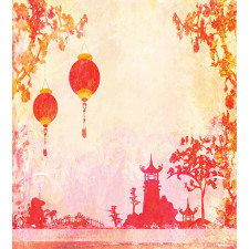 Chinese Lanterns Building Duvet Cover Set