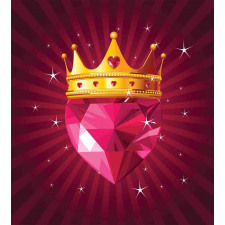 Pink Diamond Crown Art Duvet Cover Set