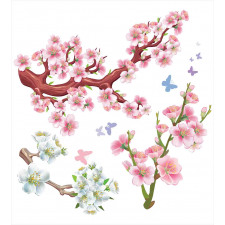 Vivid Flowering Branch Duvet Cover Set