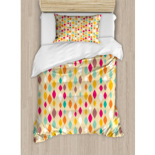 Retro Colorful Circles Duvet Cover Set