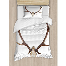 Antlers Skeleton Hunter Duvet Cover Set