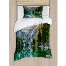 Fall View Lake Mountain Duvet Cover Set